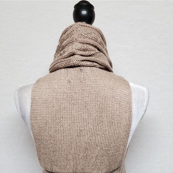 STITCH Fix Market & Spruce Boho Multi-Knit Sleeveless Round Open Front Cardigan - Picture 11 of 16